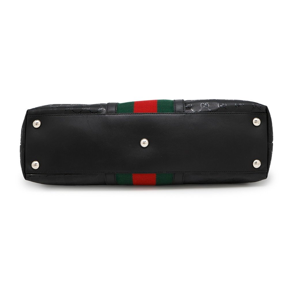 GUCCI Authentic Black Leather Tote Bag - Picture 3 of 13